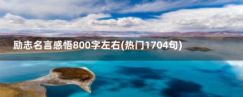 励志名言感悟800字左右(热门1704句)