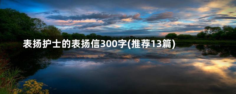 表扬护士的表扬信300字(推荐13篇)