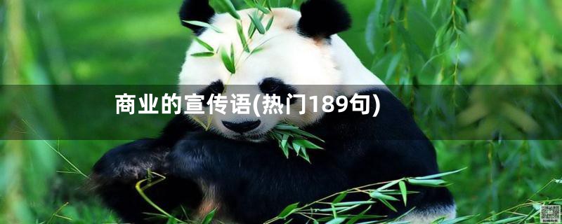 商业的宣传语(热门189句)