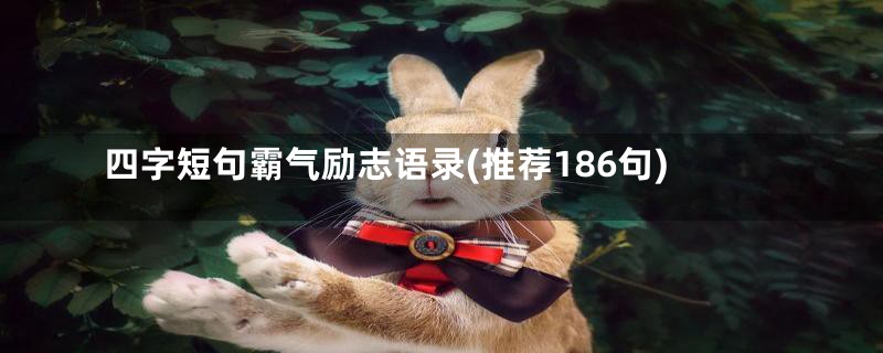 四字短句霸气励志语录(推荐186句)