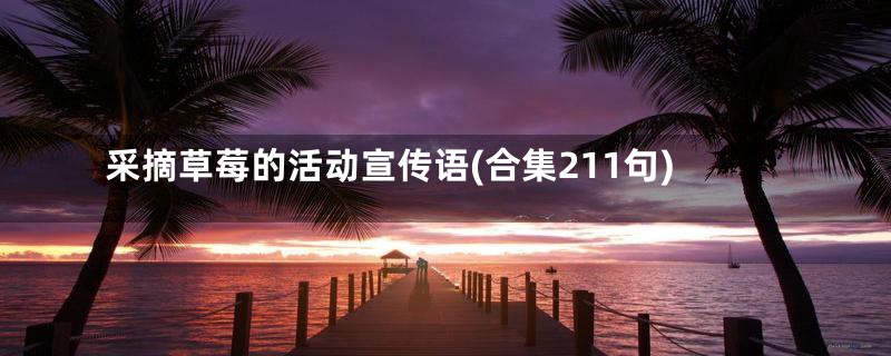 采摘草莓的活动宣传语(合集211句)