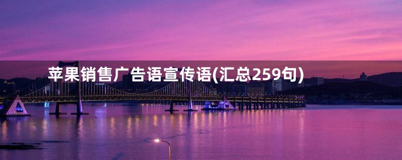 苹果销售广告语宣传语(汇总259句)