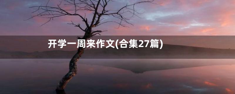 开学一周来作文(合集27篇)