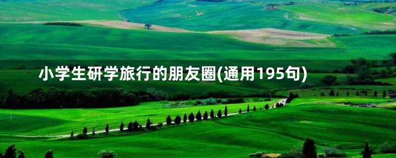 小学生研学旅行的朋友圈(通用195句)