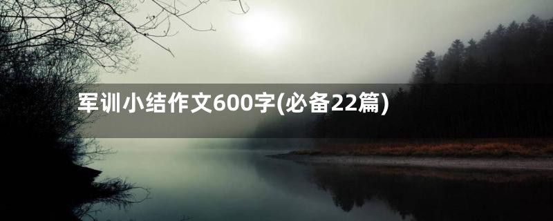 军训小结作文600字(必备22篇)