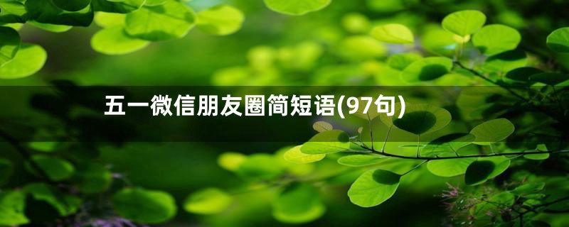 五一微信朋友圈简短语(97句)