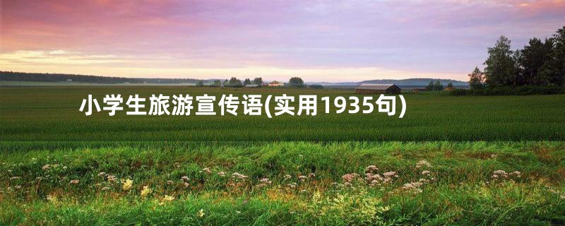 小学生旅游宣传语(实用1935句)