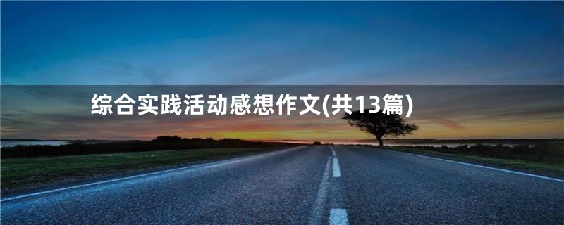 综合实践活动感想作文(共13篇)