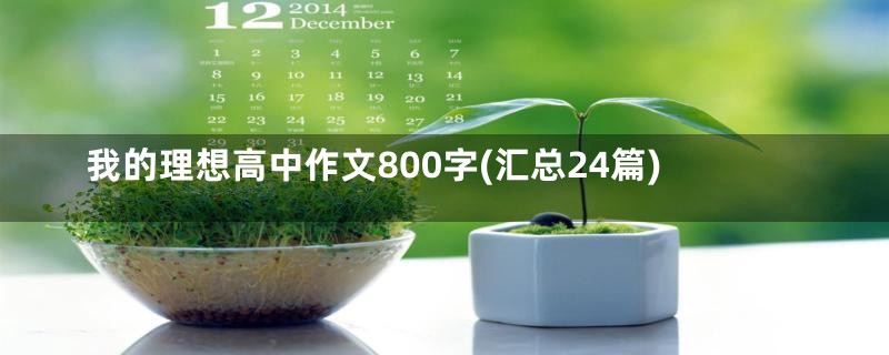 我的理想高中作文800字(汇总24篇)