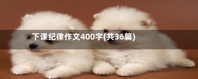 下课纪律作文400字(共36篇)