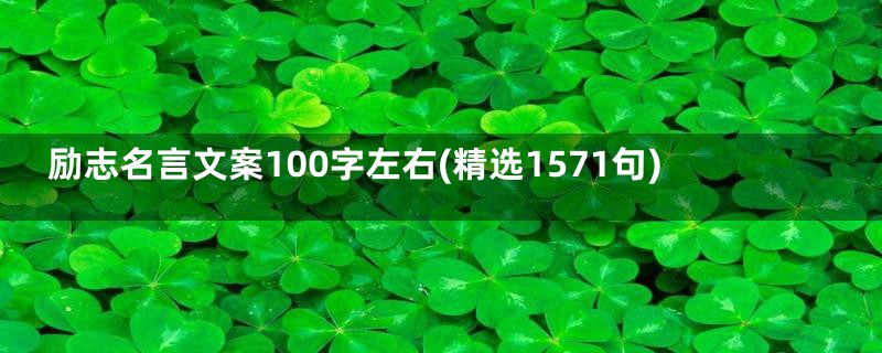 励志名言文案100字左右(精选1571句)