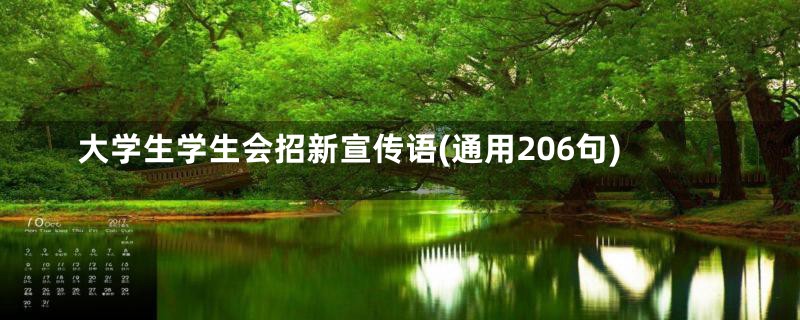 大学生学生会招新宣传语(通用206句)