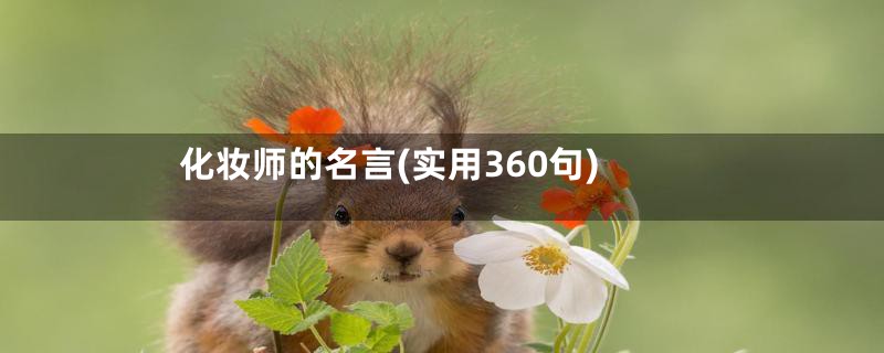 化妆师的名言(实用360句)