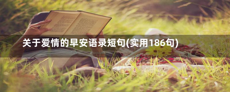 关于爱情的早安语录短句(实用186句)