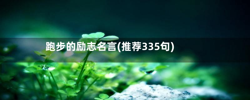 跑步的励志名言(推荐335句)