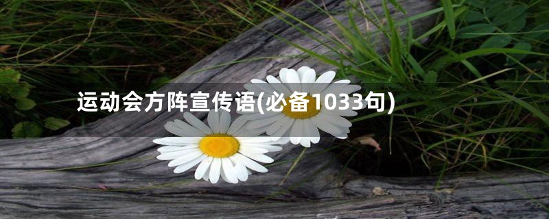 运动会方阵宣传语(必备1033句)