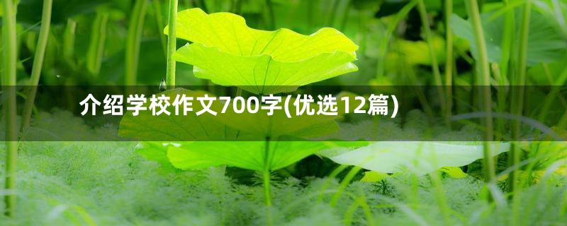 介绍学校作文700字(优选12篇)