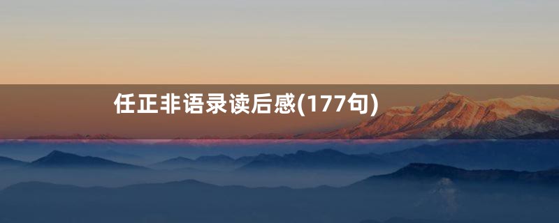 任正非语录读后感(177句)