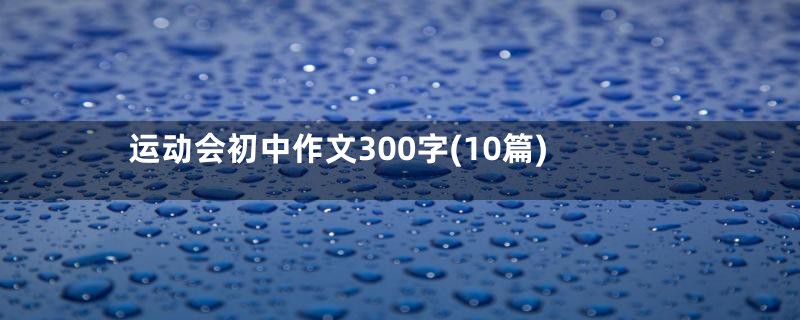 运动会初中作文300字(10篇)