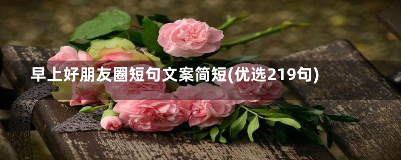 早上好朋友圈短句文案简短(优选219句)