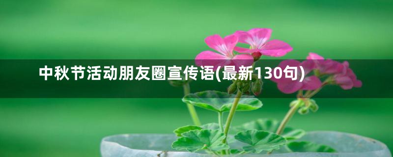 中秋节活动朋友圈宣传语(最新130句)