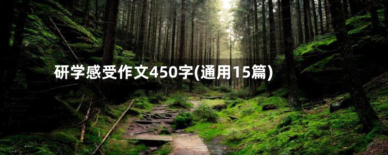 研学感受作文450字(通用15篇)