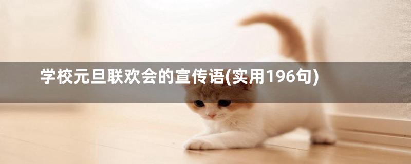 学校元旦联欢会的宣传语(实用196句)