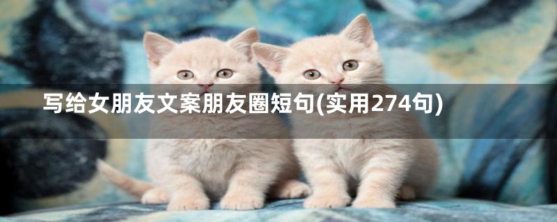 写给女朋友文案朋友圈短句(实用274句)