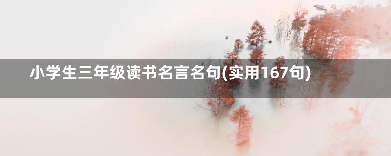 小学生三年级读书名言名句(实用167句)