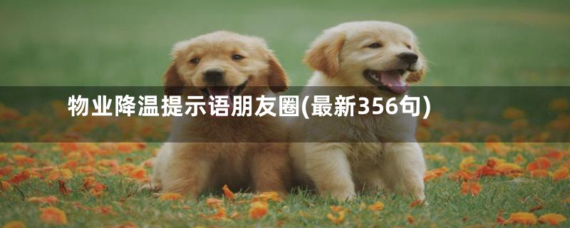 物业降温提示语朋友圈(最新356句)