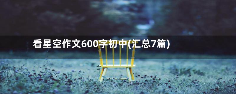 看星空作文600字初中(汇总7篇)