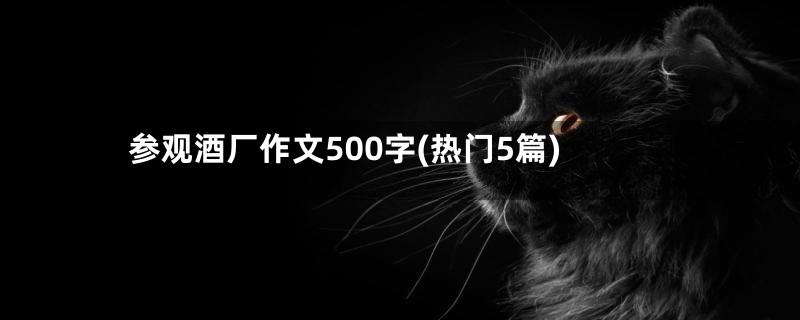 参观酒厂作文500字(热门5篇)