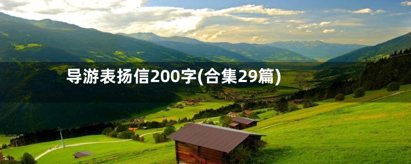 导游表扬信200字(合集29篇)