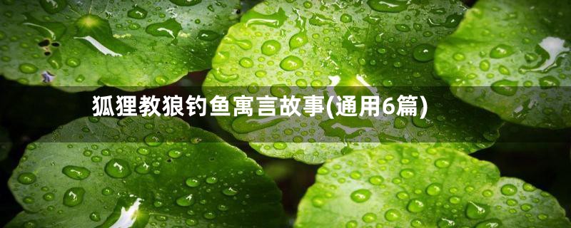 狐狸教狼钓鱼寓言故事(通用6篇)