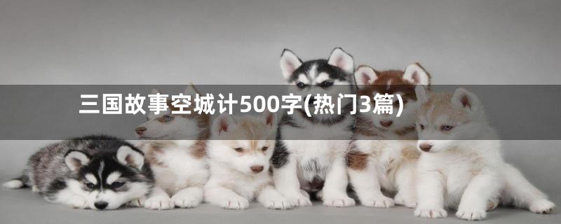 三国故事空城计500字(热门3篇)