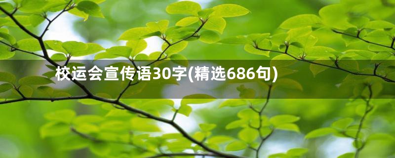 校运会宣传语30字(精选686句)