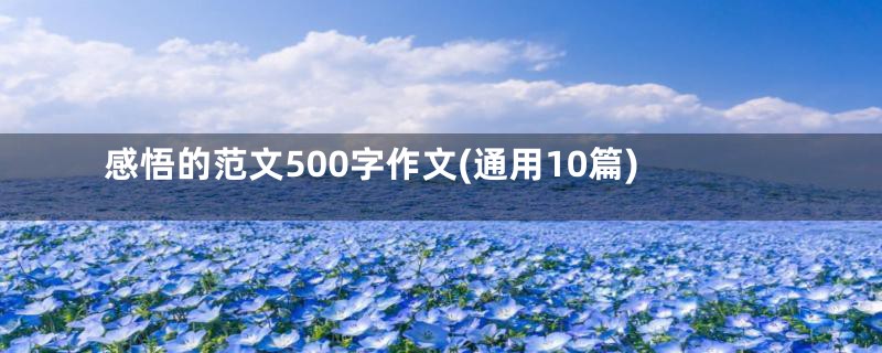 感悟的范文500字作文(通用10篇)