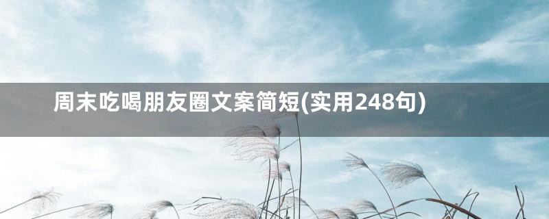 周末吃喝朋友圈文案简短(实用248句)