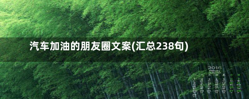 汽车加油的朋友圈文案(汇总238句)