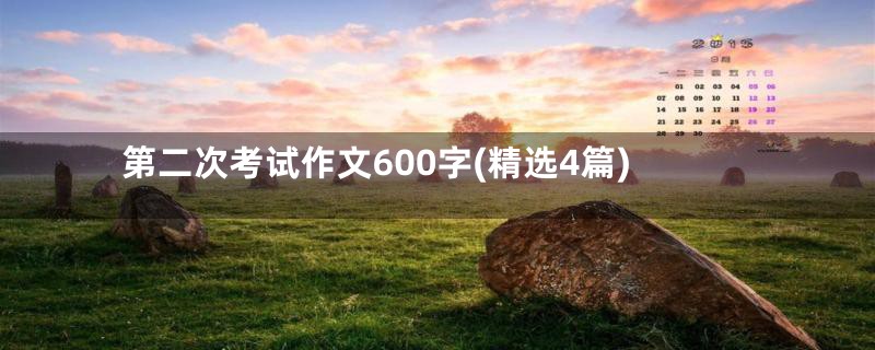 第二次考试作文600字(精选4篇)