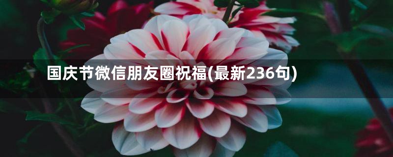 国庆节微信朋友圈祝福(最新236句)