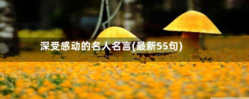 深受感动的名人名言(最新55句)