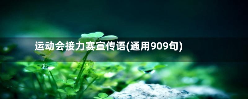 运动会接力赛宣传语(通用909句)