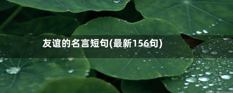 友谊的名言短句(最新156句)