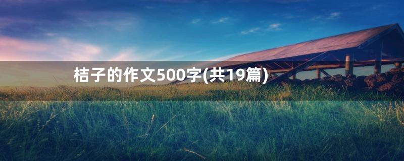 桔子的作文500字(共19篇)