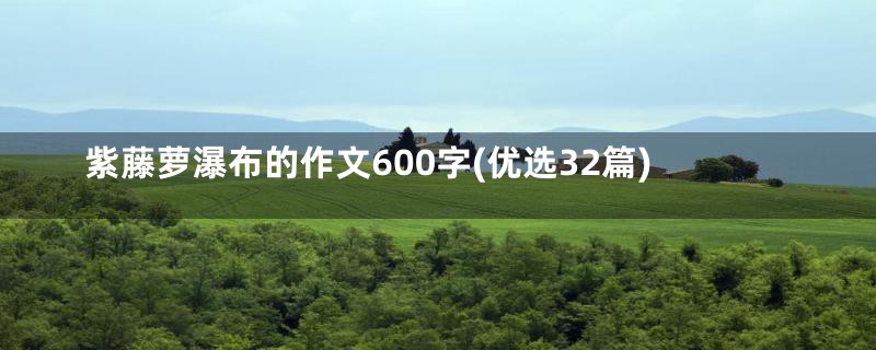 紫藤萝瀑布的作文600字(优选32篇)