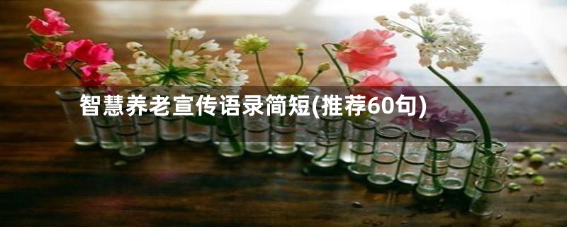 智慧养老宣传语录简短(推荐60句)