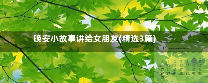 晚安小故事讲给女朋友(精选3篇)