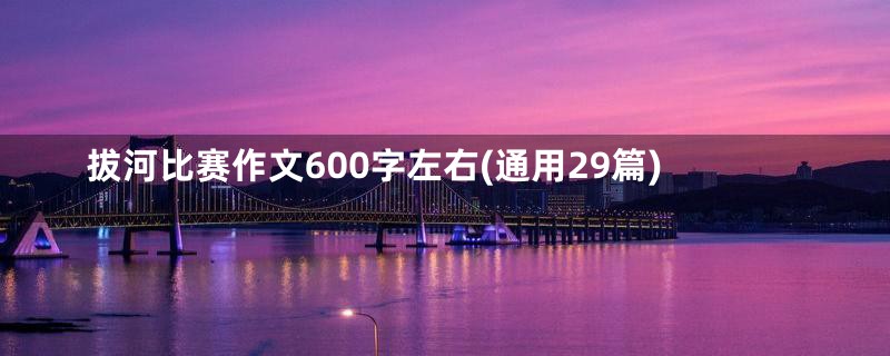 拔河比赛作文600字左右(通用29篇)