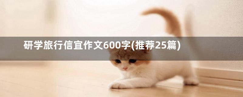 研学旅行信宜作文600字(推荐25篇)